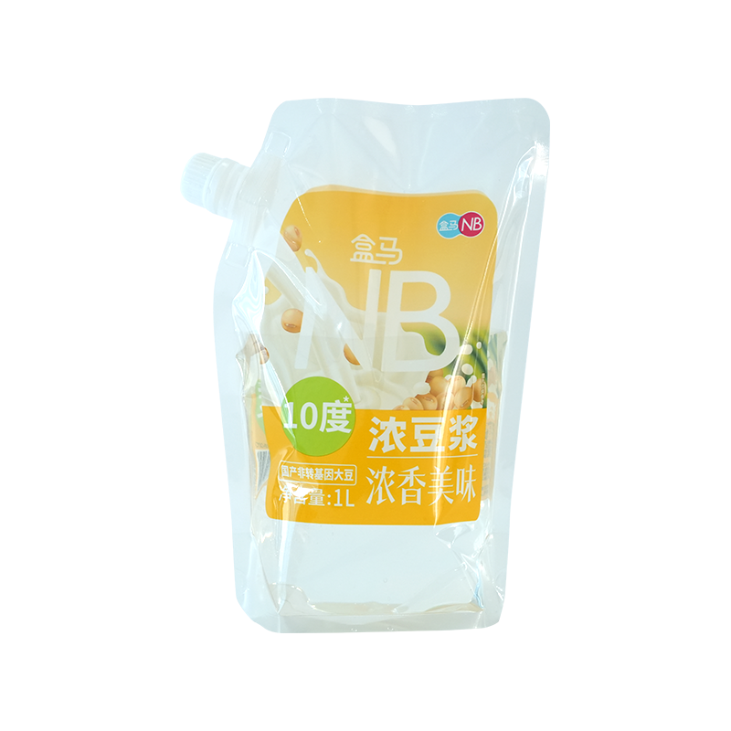 Printed 1kg soy milk vertical spout bag